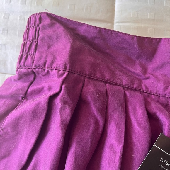 Rare Vintage 90s Silk High Waisted NWT Shorts M Purple - Picture 13 of 14